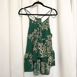 Manuhealii Womens Tie Back Cami  Blouse Sleeveless Polyester Small Naheka Design